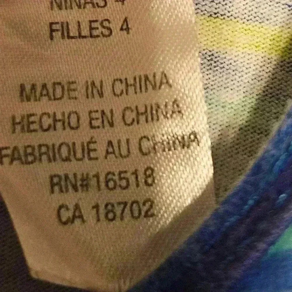 Youngland Girls Blue and Green Sleeveless Striped Floral Sundress Size 4 - Picture 5 of 10